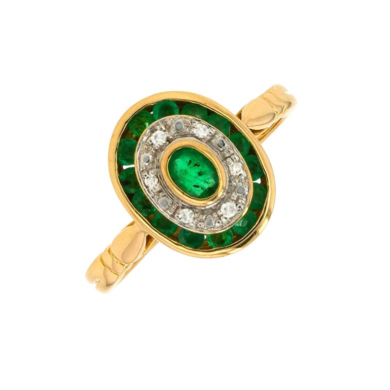 Acheter Bague émeraudes 0.41 carat et diamants 0.03 carat or jaune 3.62g Comme neuf - 1100,00 € Bague émeraudes 0.41 carat et diamants 0.03 carat or jaune 3.62g Comme neuf - reconditionné disponible sur Gemme Les Bijoux